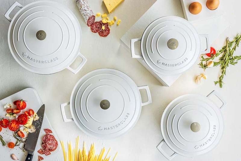 MasterClass - Gietaluminium Braadpan - Wit - Ø28 cm - 4L - Lichtgewicht