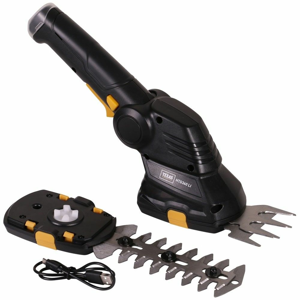 Pack cisaille à gazon 7cm taille arbuste 12cm batterie lithium texas htg360li