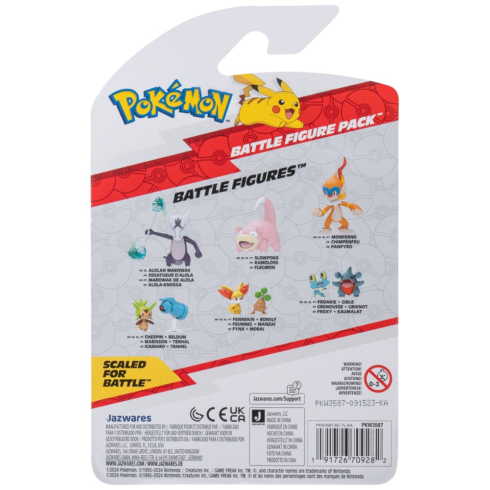 Pokémon-Kampffiguren-2er-Pack – Bisasam und Pikachu