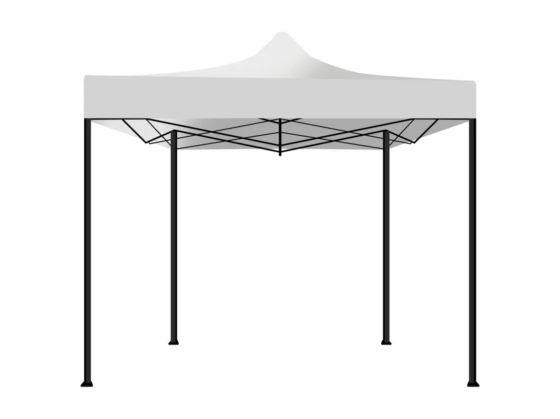 Gazebo de jardin pliant 3x3 m, blanc