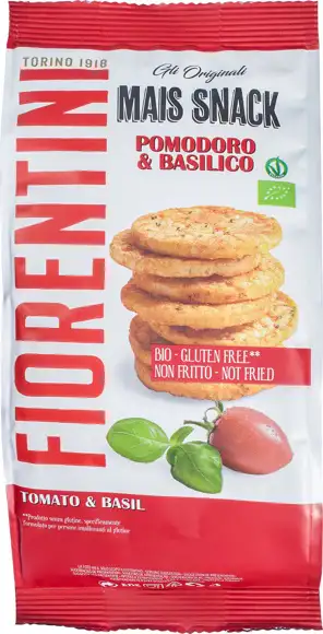 Maissnack tomaat basilicum