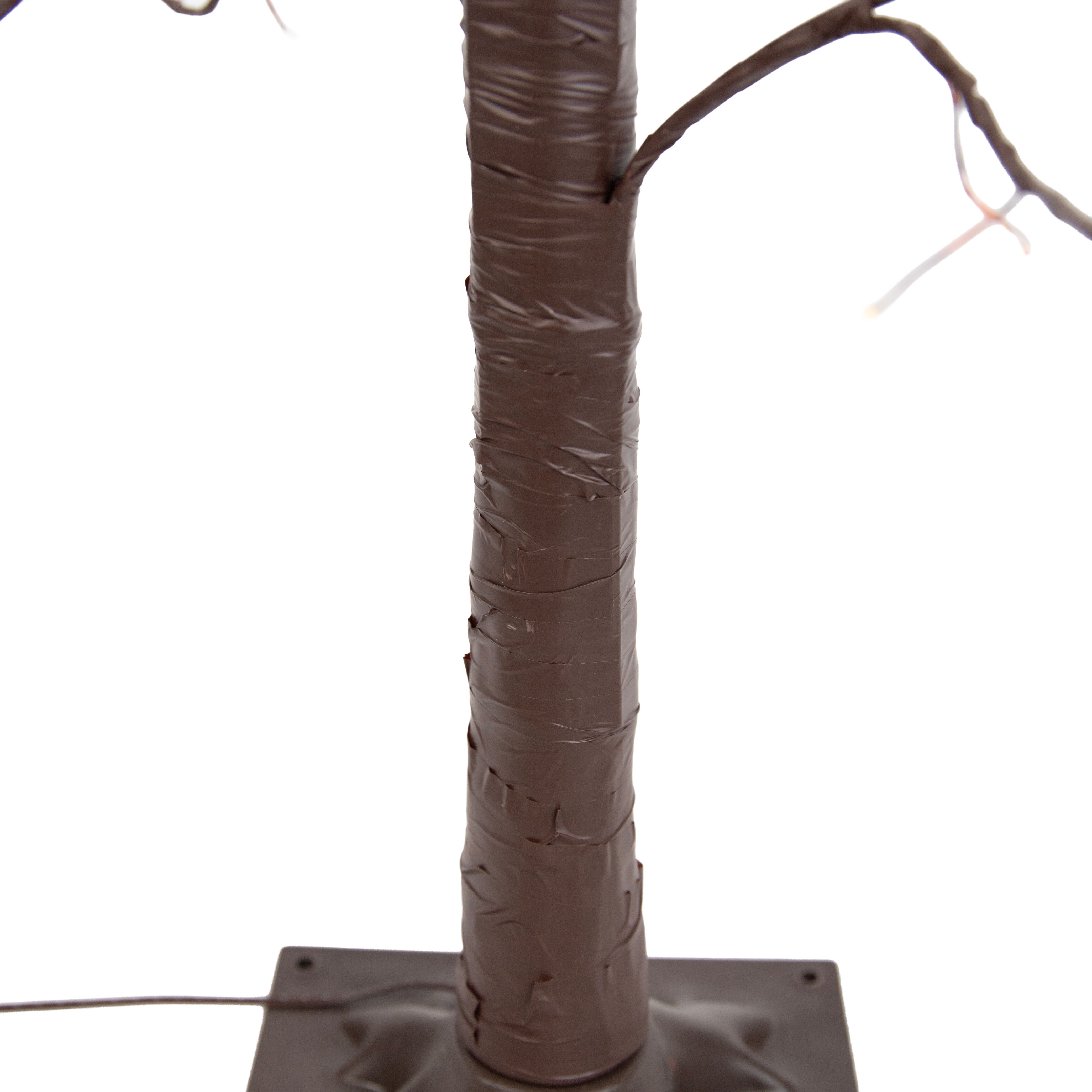 Kerst vloerlamp bruin boom 120cm incl. LED met timer IP44 - Ki