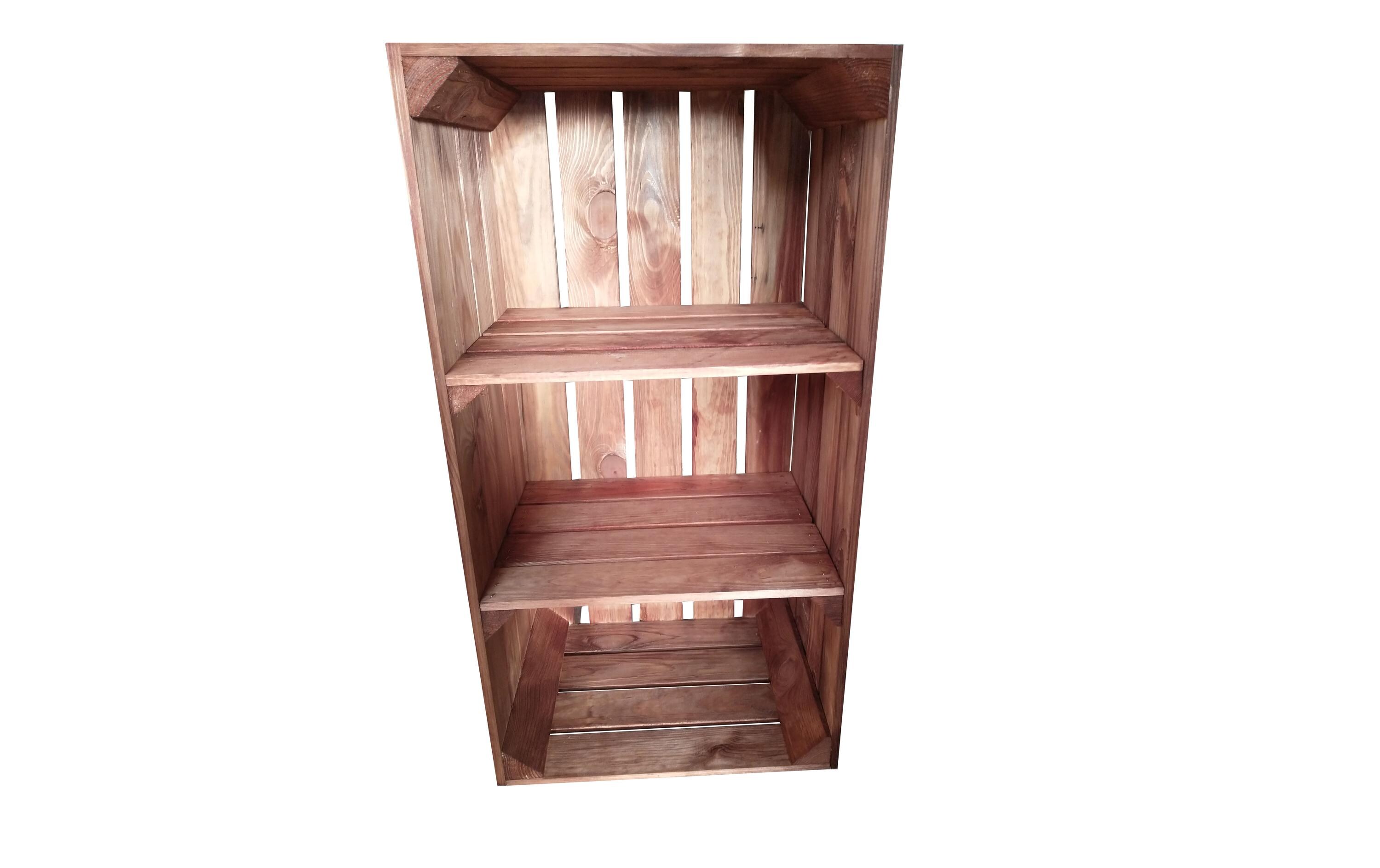 Regal Vintage Shabby Hellbraun 40 x 75 cmRegal im Holzharassen Stil