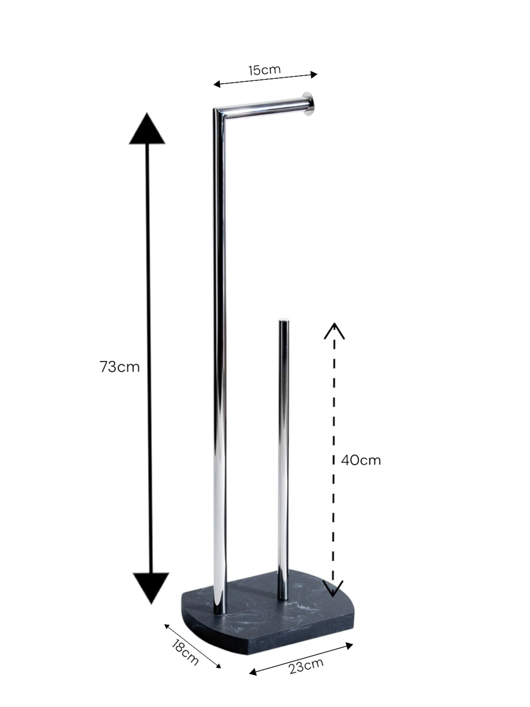 Showerdrape Octavia toiletrolhouder en rollenvoorraadhouder