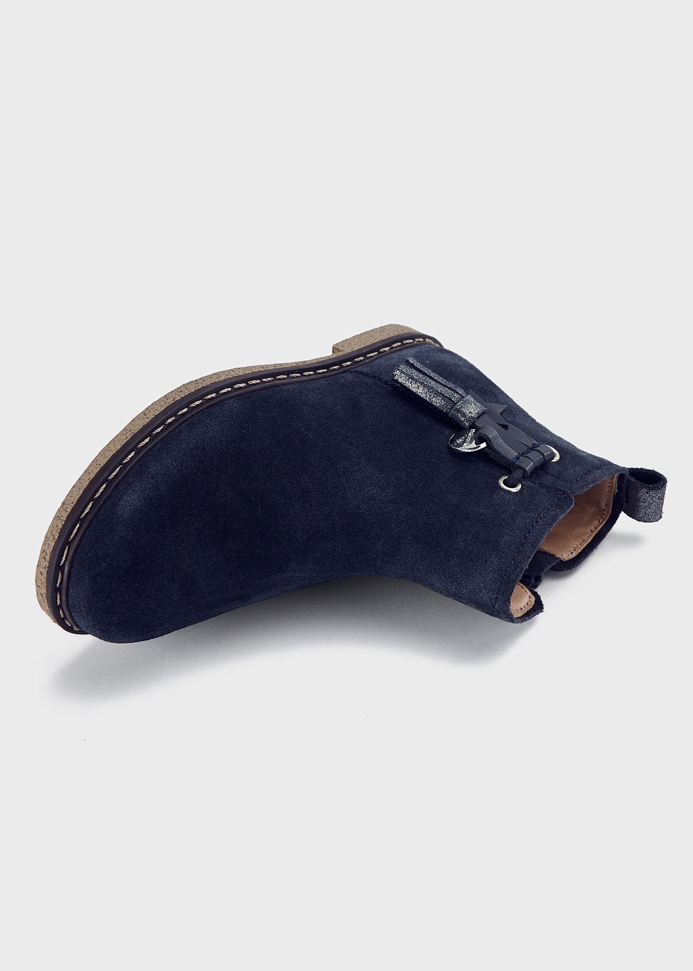 Botas de tornozelo em couro sustentável para meninas