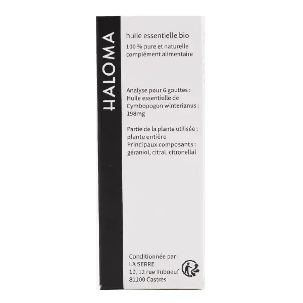 Óleo Essencial de Citronela de Java Orgânica Haloma 10ml