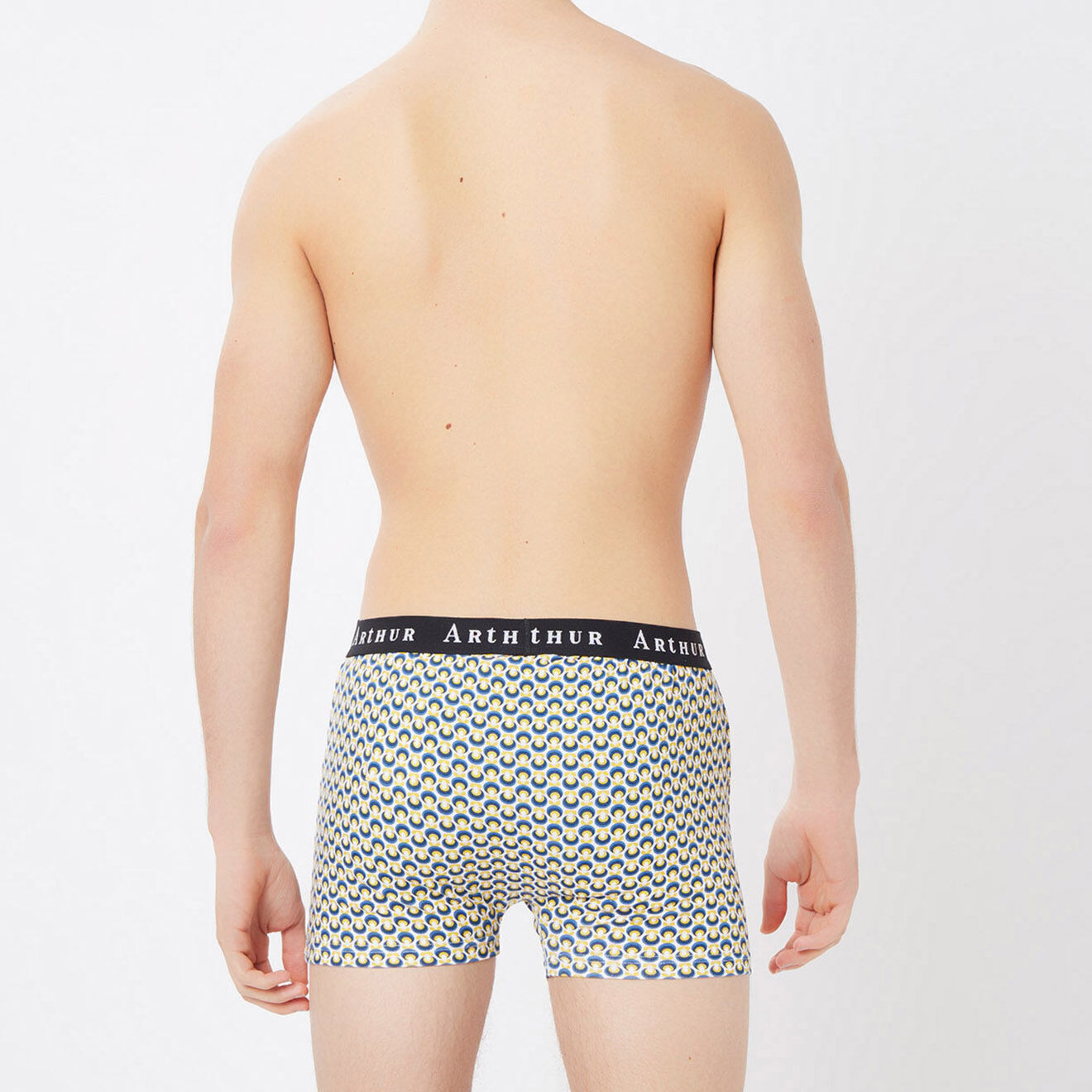 Arthur Boxer imprimé jaune/bleu