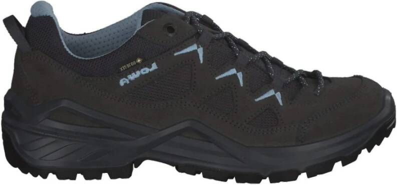 Lowa Sirkos Evo GTX Lo Wandelschoenen Dames Donkergrijs Lichtblauw