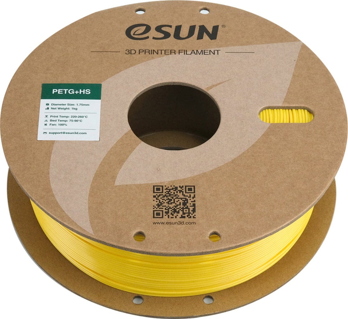 eSUN  PETG+HS Yellow, 1,75 mm / 1000 g    PETG-Material für den Hochgeschwindigkeitsdruck