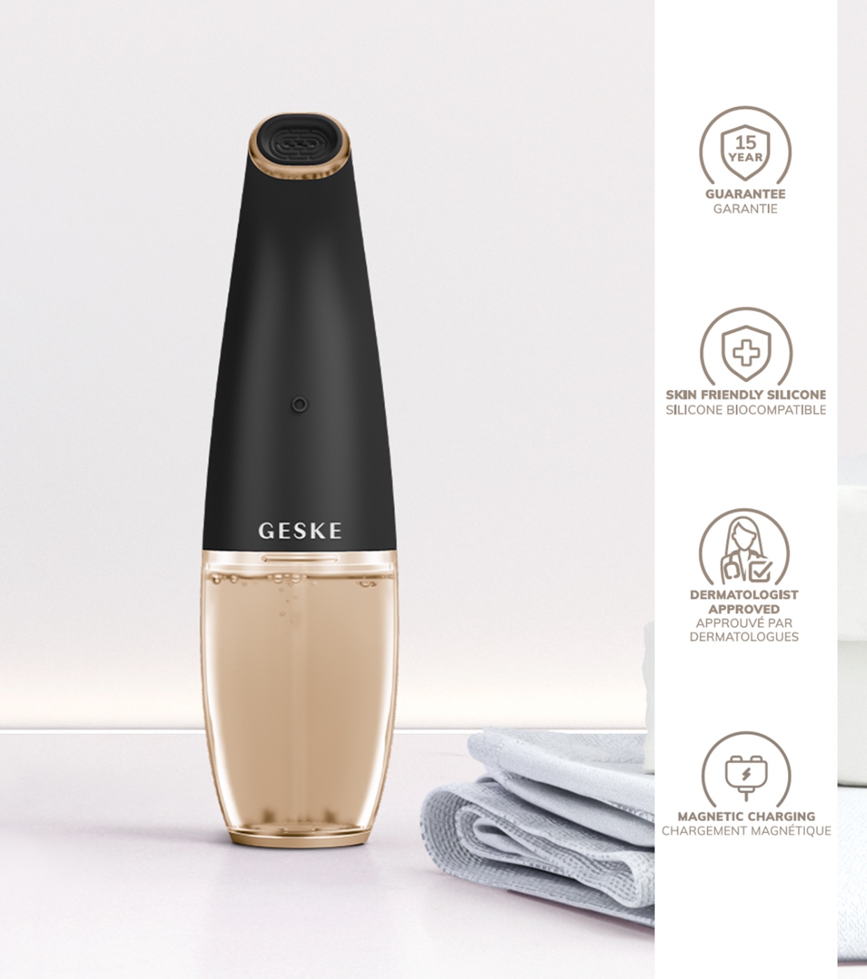GESKE - Limpador Aqua-Stream Face Cleanser 8 in 1 - Black Gold