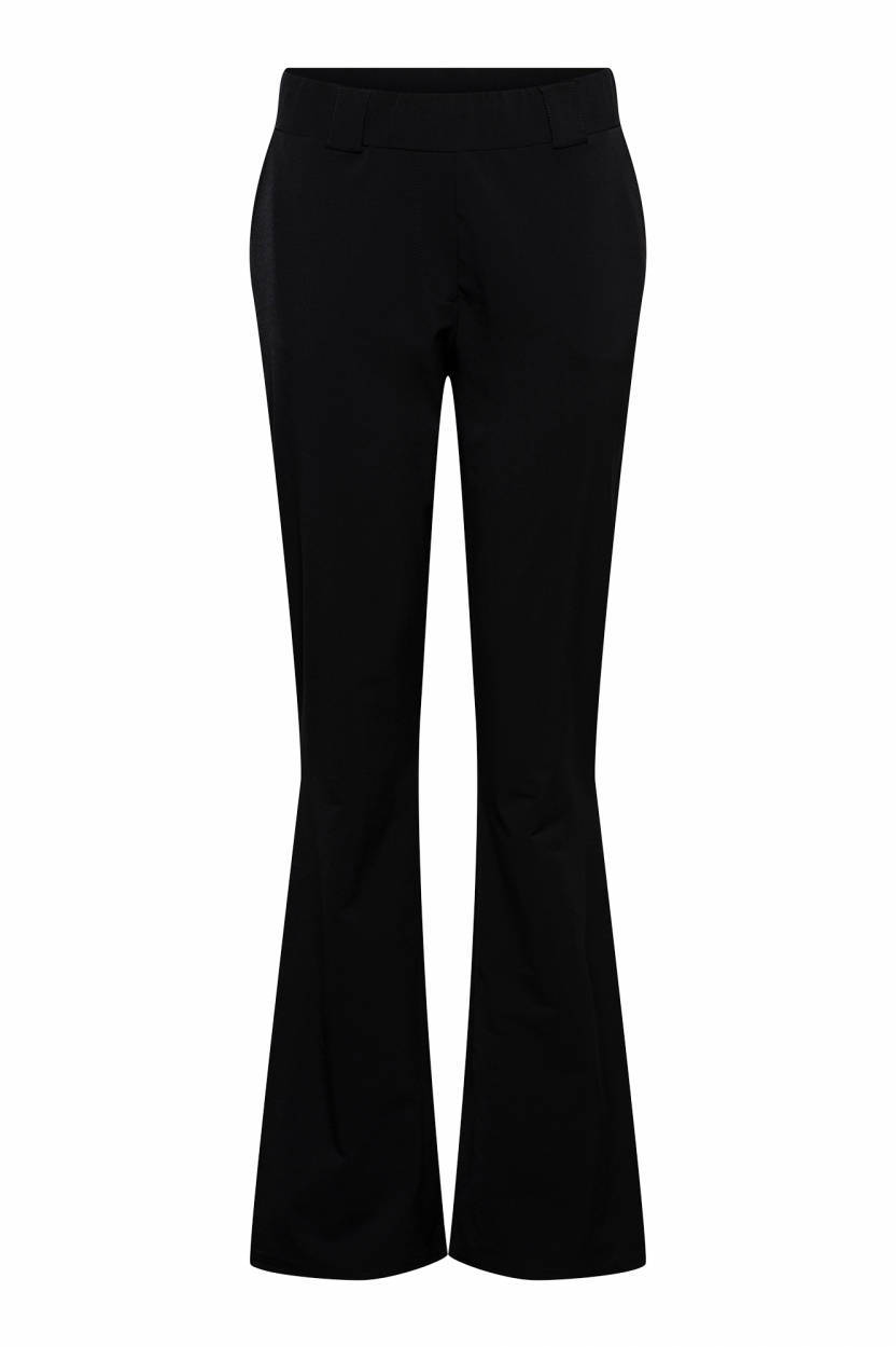 &Co Woman flared broek van travelstof PENELOPE FLARE TRAVEL zwart