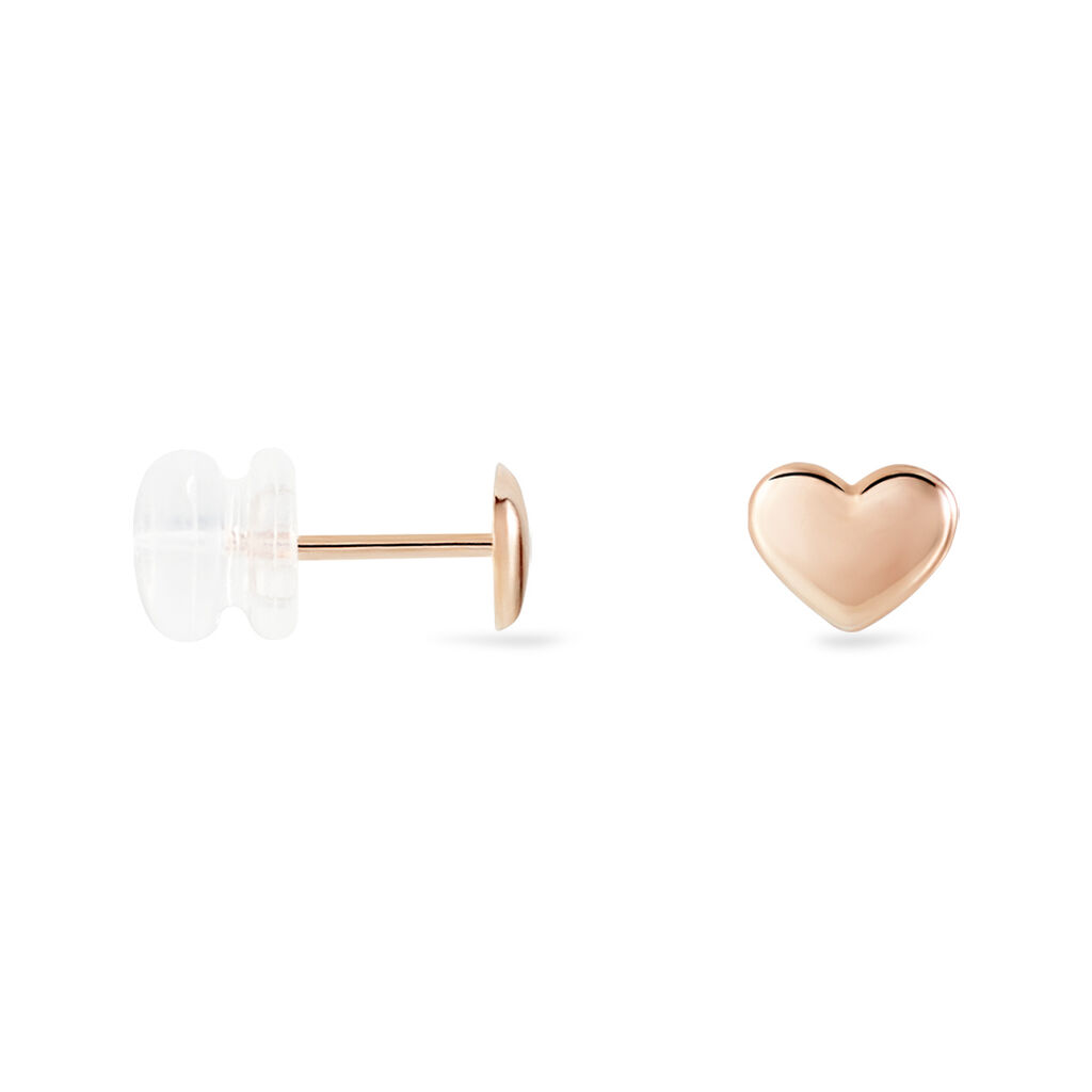 Boucles D'oreilles Puces Lison Or Rose