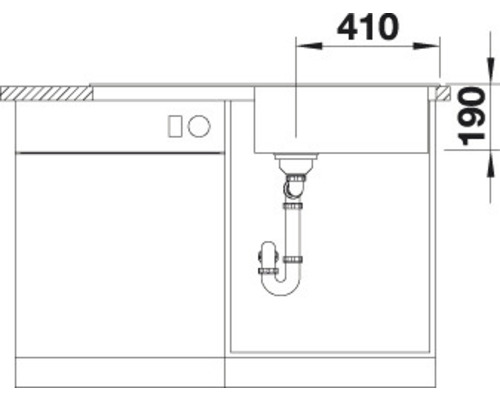 Blanco SONA XL 6 S spoelbak, 1000 x 500 mm, steengrijs, 519690
