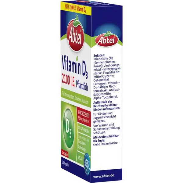 Vitamin D3 2.100 I.E. pflanzlich Kapseln