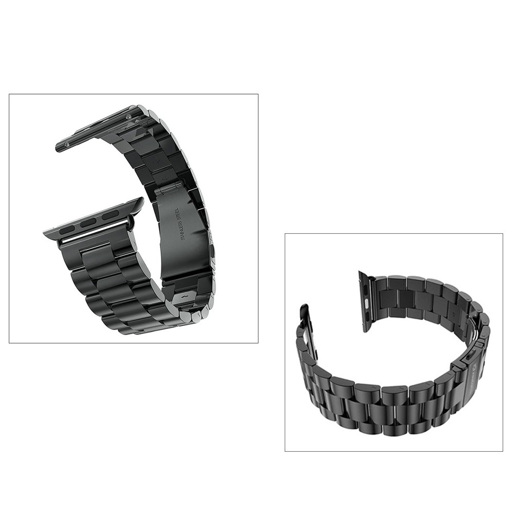Apple Watch (49/46/45/44 mm) Klassisches Edelstahl Armband - Schwarz