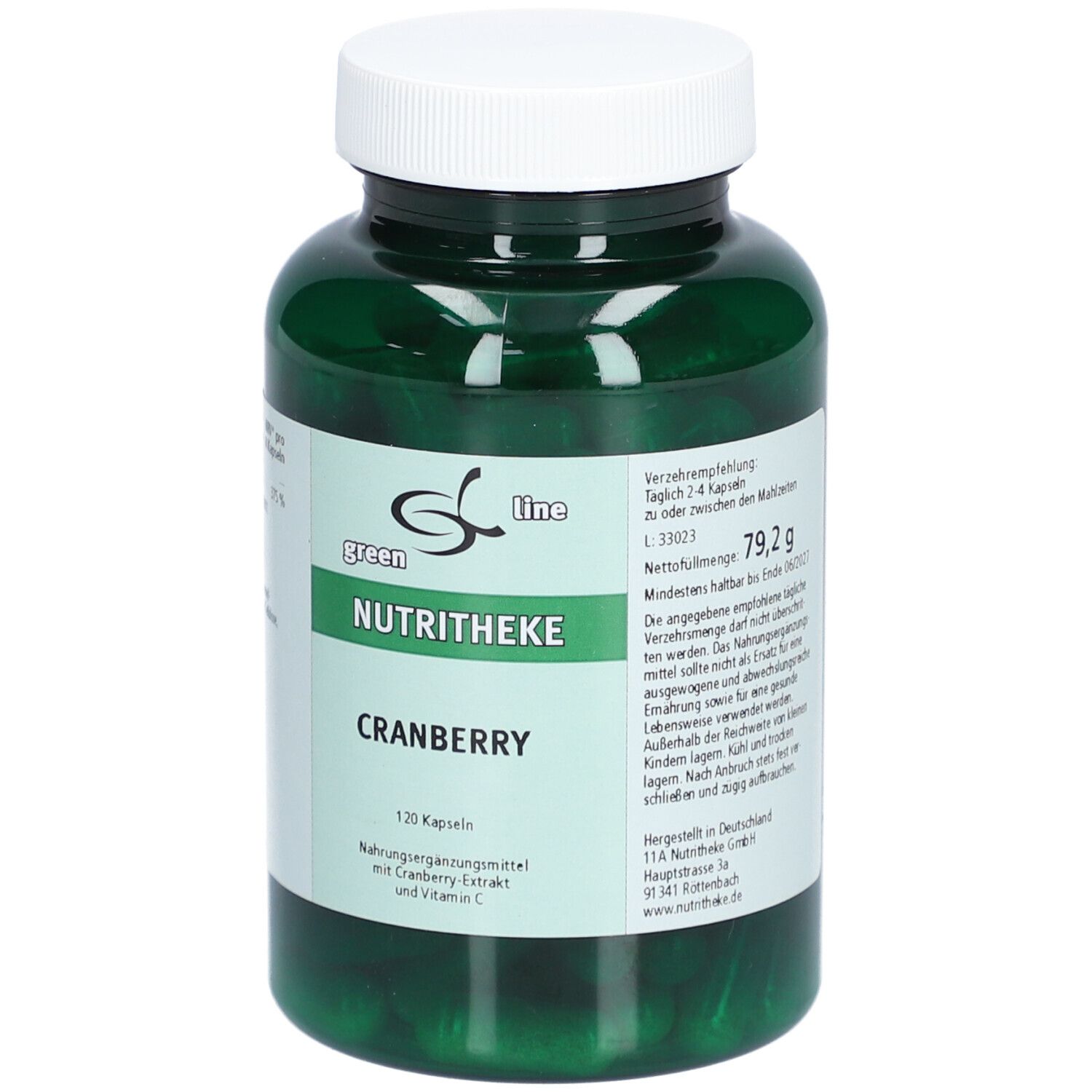 greenline NUTRITHEKE CRANBERRY KAPSELN