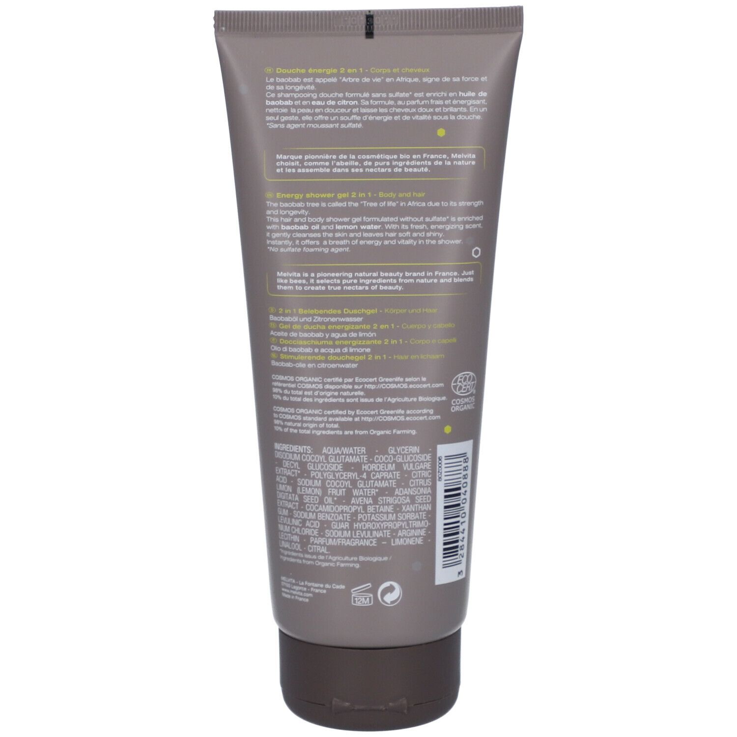 Melvita HOMME Energie 2 in 1 Duschgel