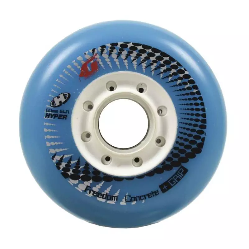 Roue de roller HYPER kit de 4 hyper concrete+g ltd 84a 80mm cyan