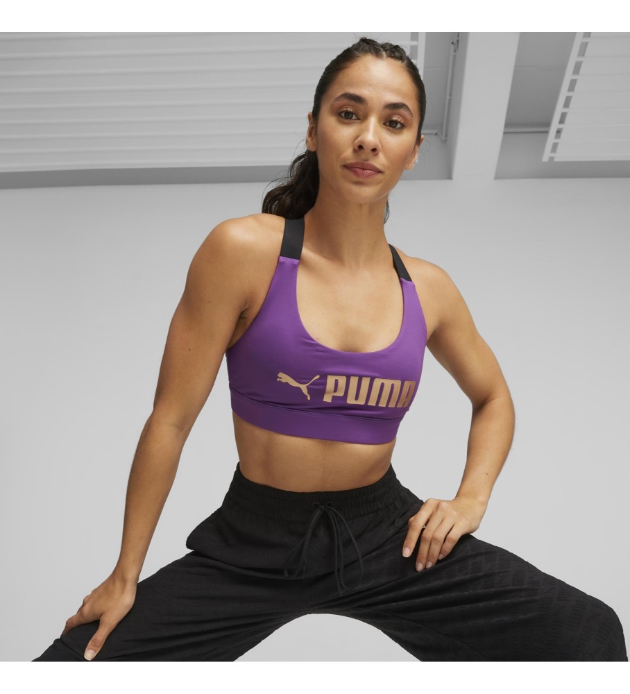 Top de treino Puma Fit Mid Impact, lilás