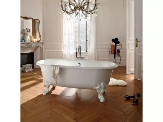 Baignoire Ilot 175 x 80 JACOB DELAFON Cléo 1889 ovale & fonte + pieds