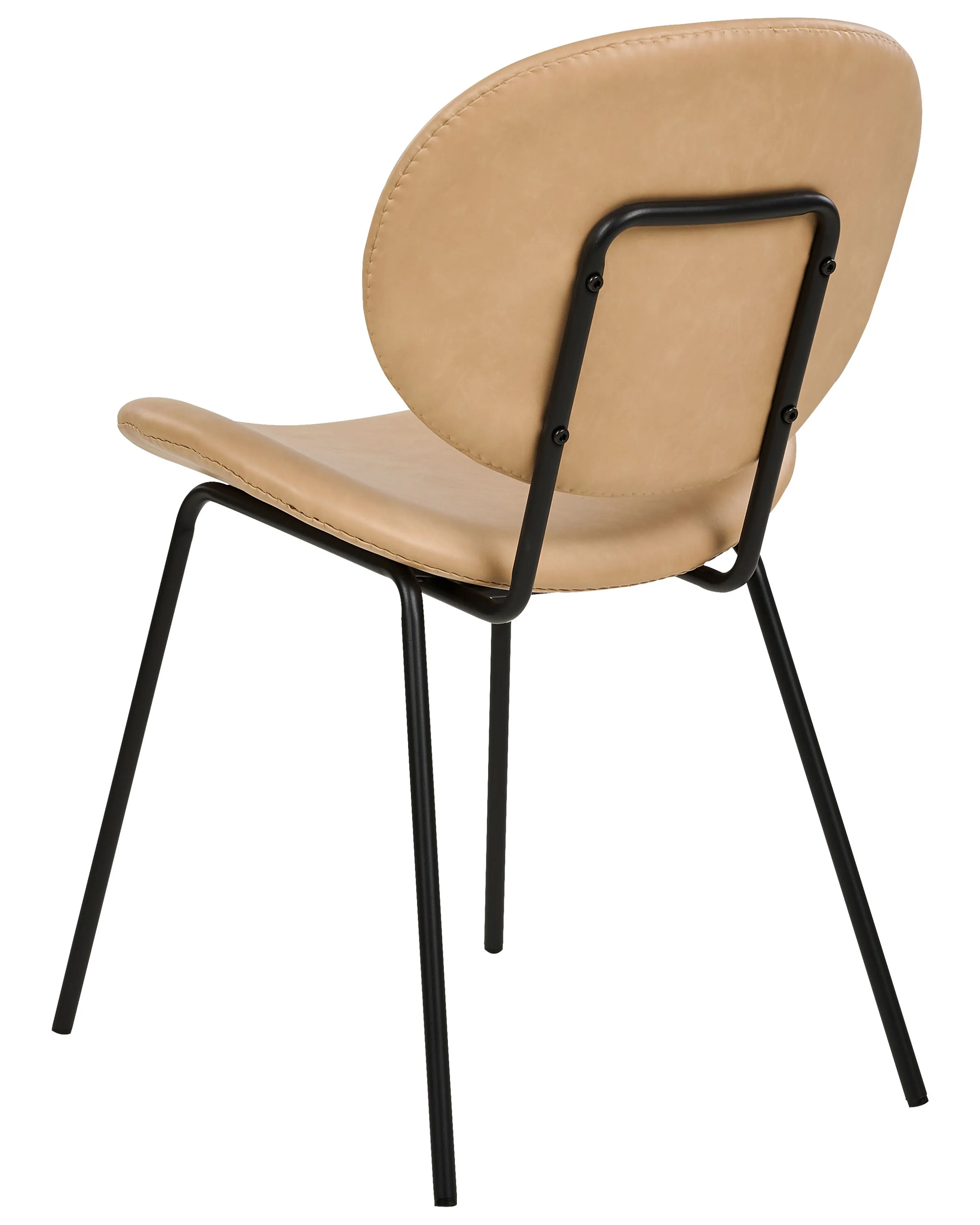 Set van 2 eetkamerstoelen LUANA Kunstleer Zandbeige