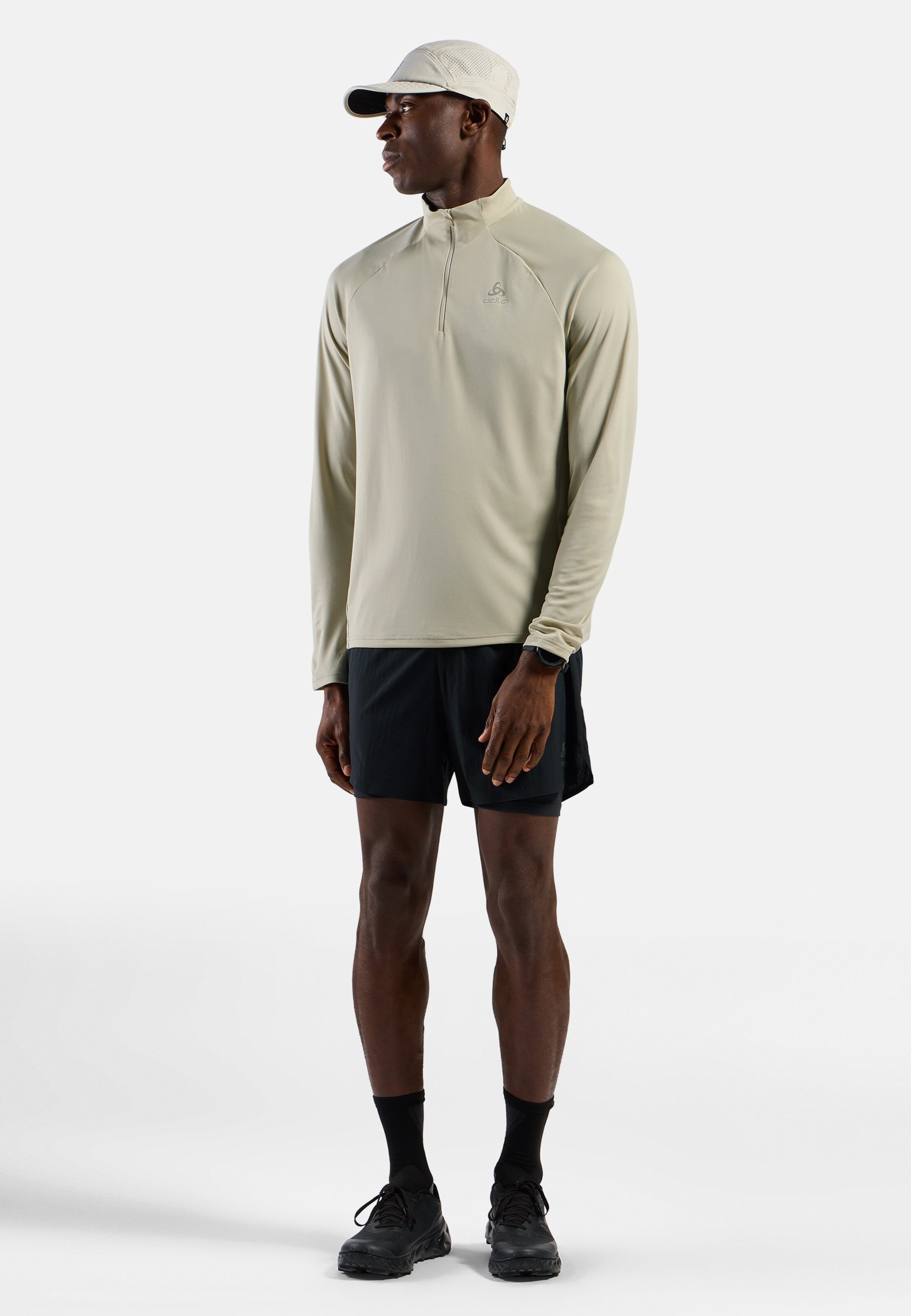 Herren Essentials Mid Layer in agate gray