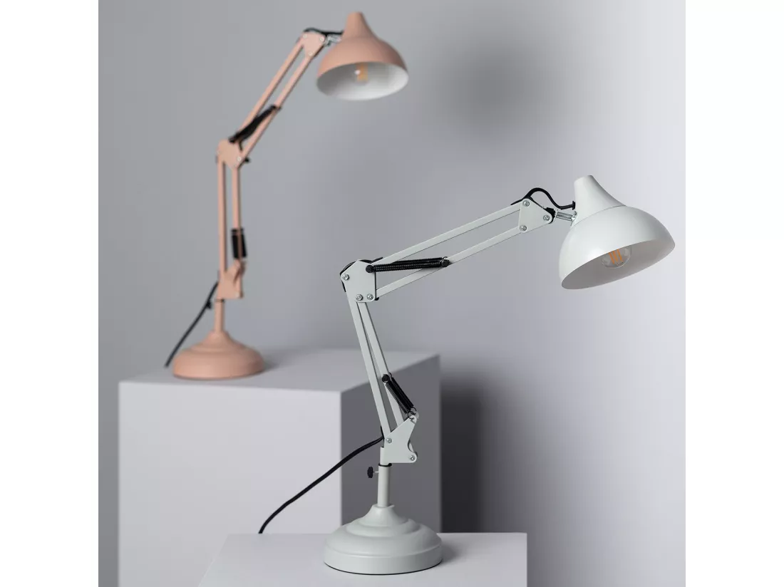 Lampe de Bureau Flex Métal Ceres Rose