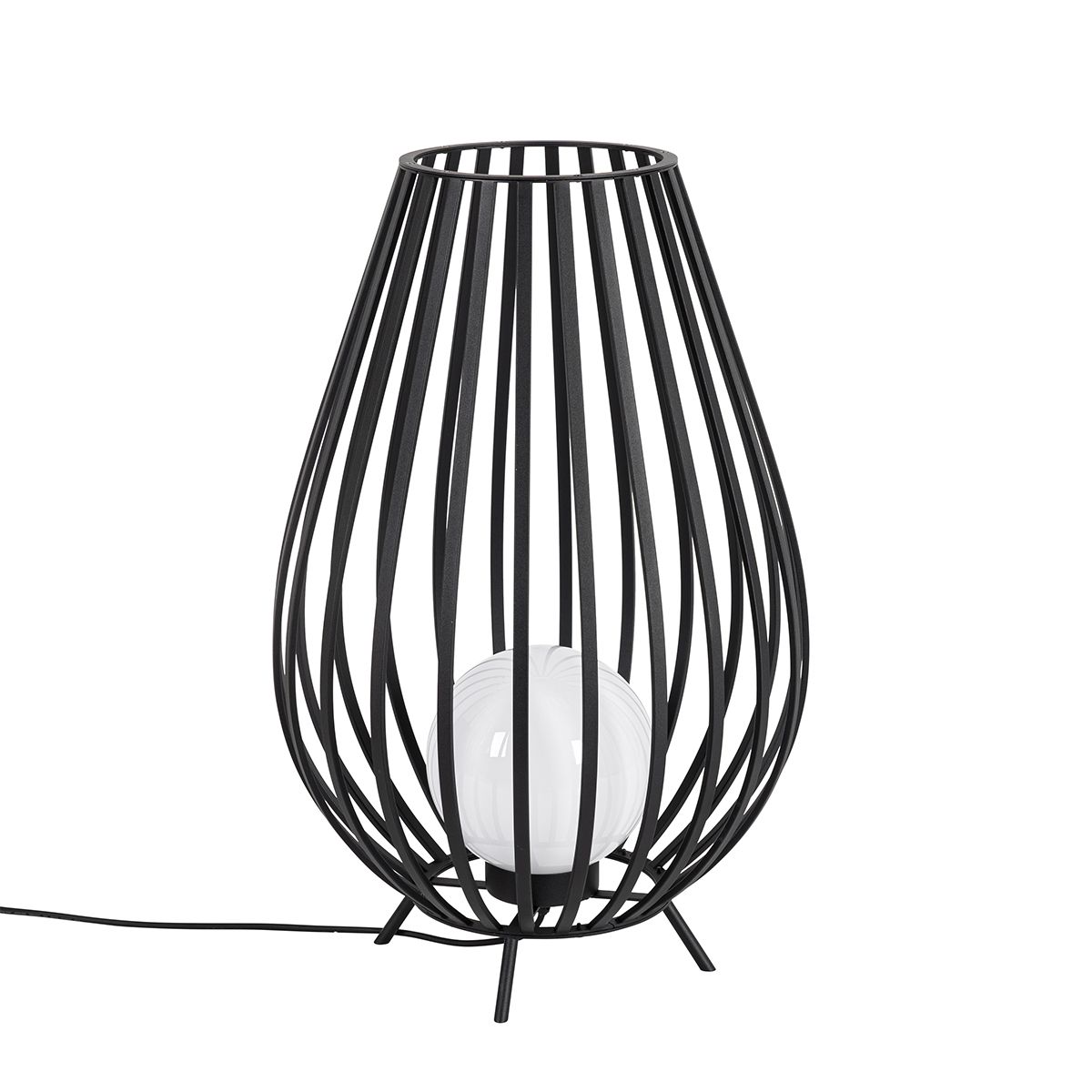 Set van vloerlampen zwart met opaal 110 cm en 70 cm - Angela