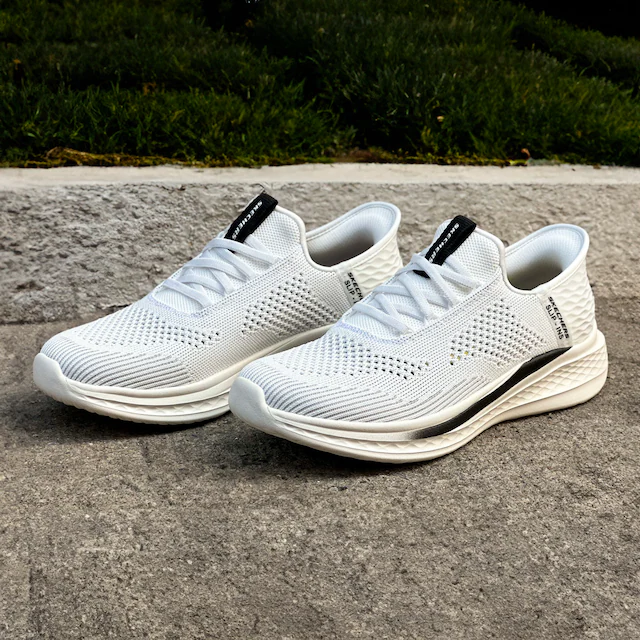 Skechers Slip-On Sneaker »SLADE-QUINTO«  , Slipper, Freizeitschuh mit dezenten Kontrastbesatz
