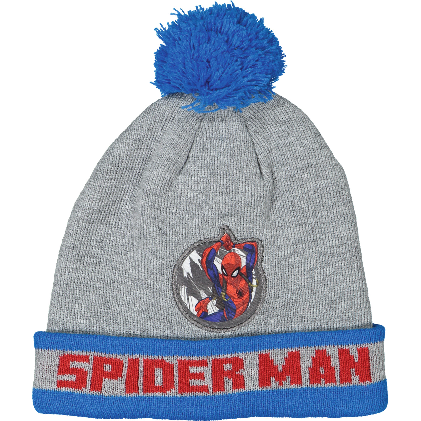 Kinder-Mütze Spiderman 52, grau