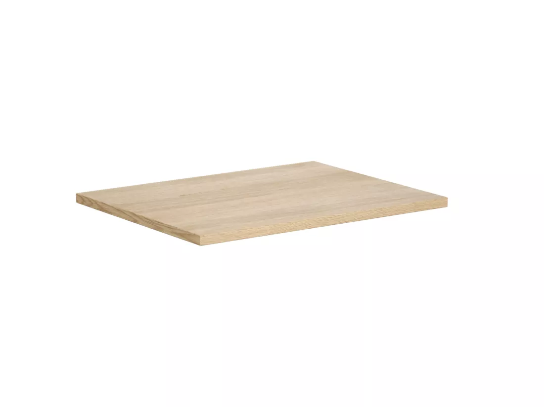 Meuble de salle de bain suspendu avec vasque à poser - Placage chêne - 60 cm - MILIPAM