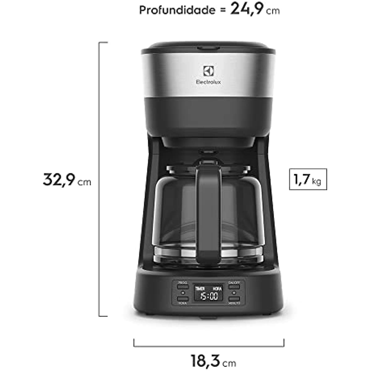 Cafeteira El&eacute;trica Electrolux Program&aacute;vel com Timer Experience ECM25