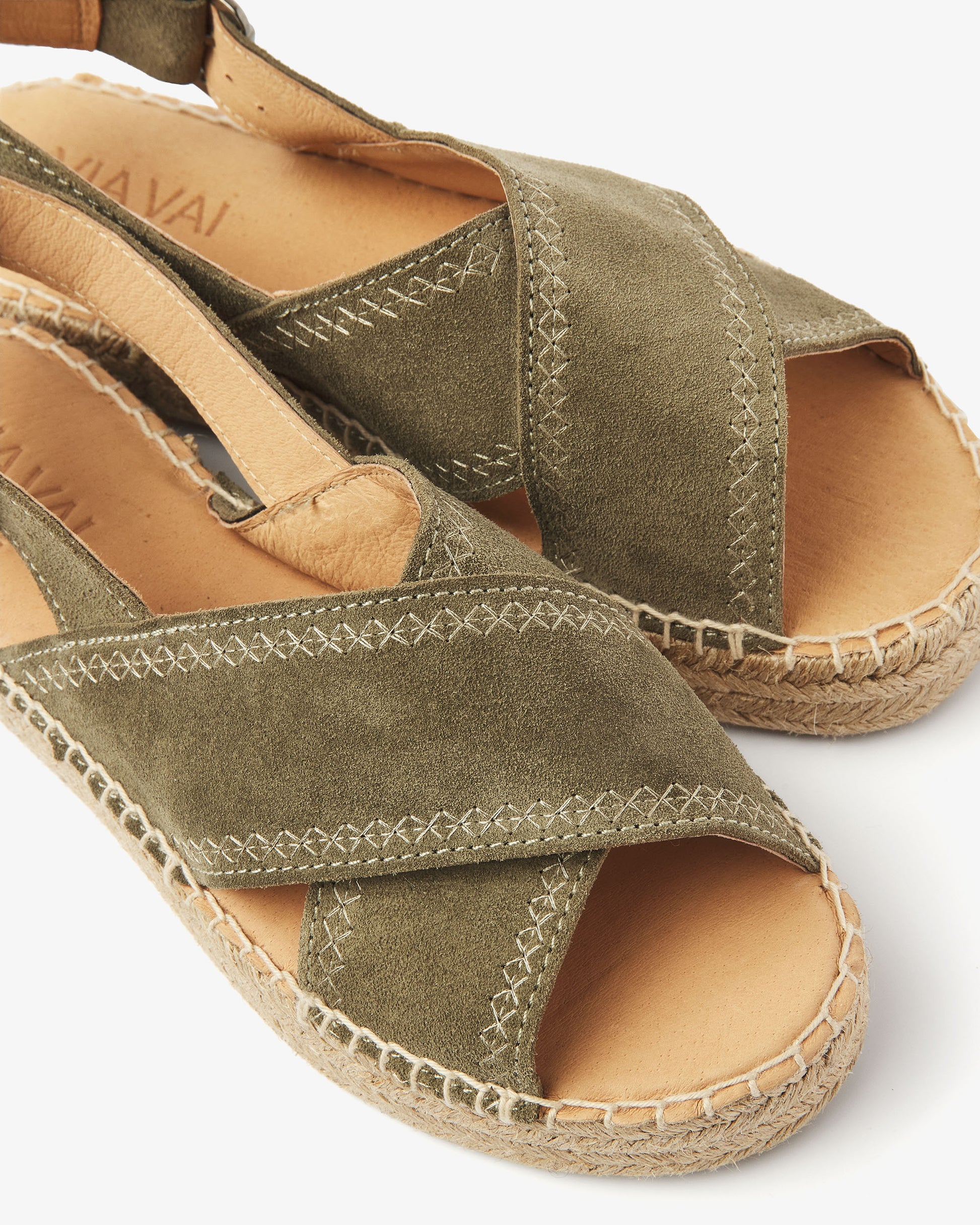 VIA VAI groene espadrilles Mondi Sun