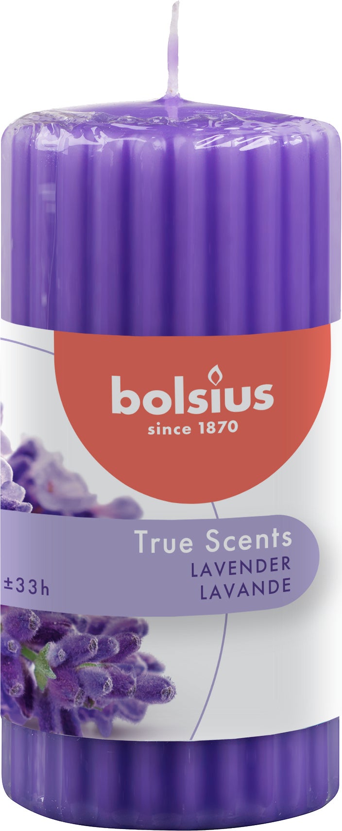 Bolsius geurkaars True Scents Lavendel wit 33 uur D 5,8 H 12 cm