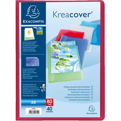 Exacompta KreaCover - Porte vues personnalisable - 80 vues - A4 - disponible dans différentes couleurs