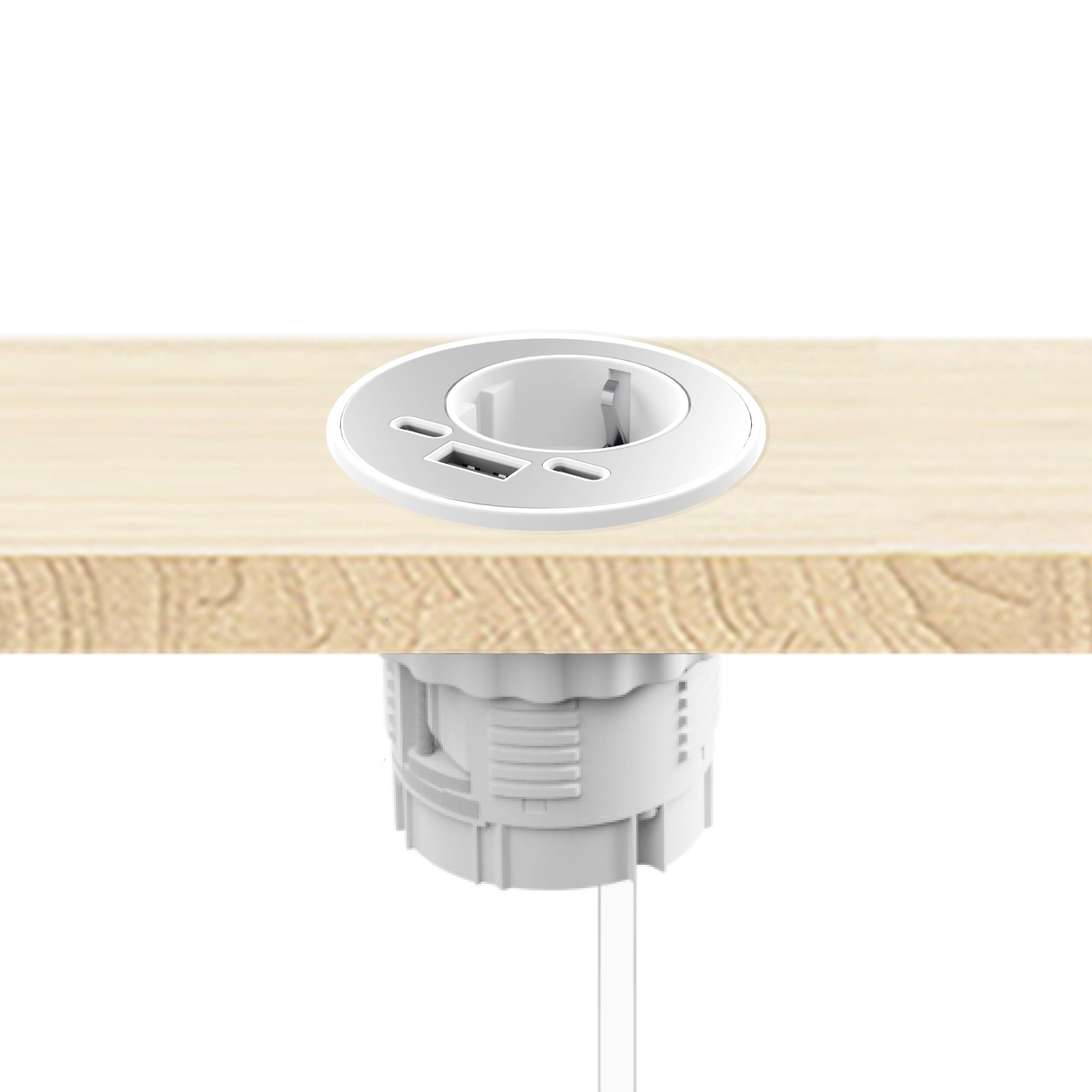 Energon; Multiporteinbau-steckdose; 230VAC; 16A USB-Port A/C