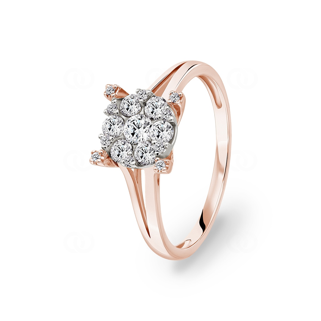 Verlobungsring 750/18 K Roségold mit Diamanten 0.50 ct H/si by CHRISTIAN