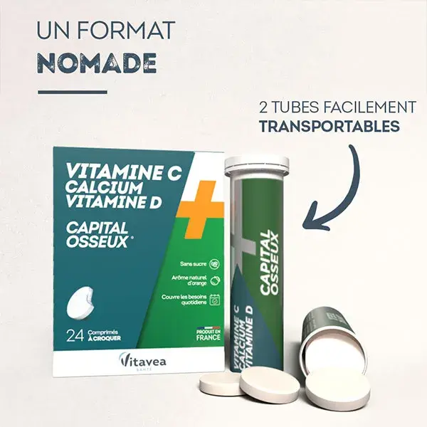 Vitavea Vitamina C + Cálcio + Vitamina D 24 comprimidos mastigáveis