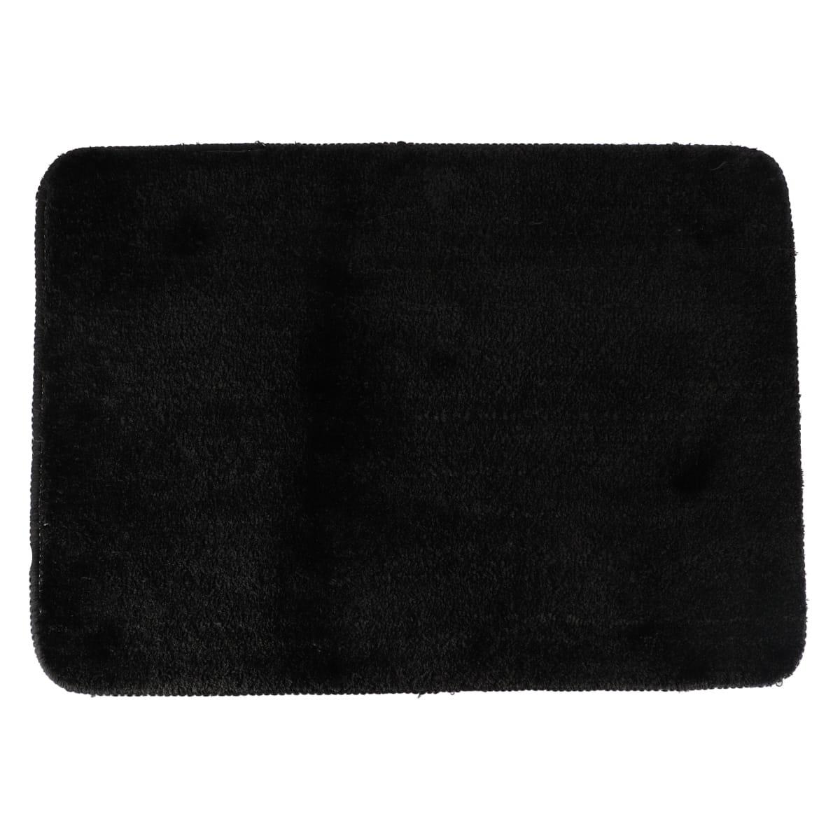 TAPIS MICROFIBRE DOUX DESSOUS LATEX 50X70CM NOIR