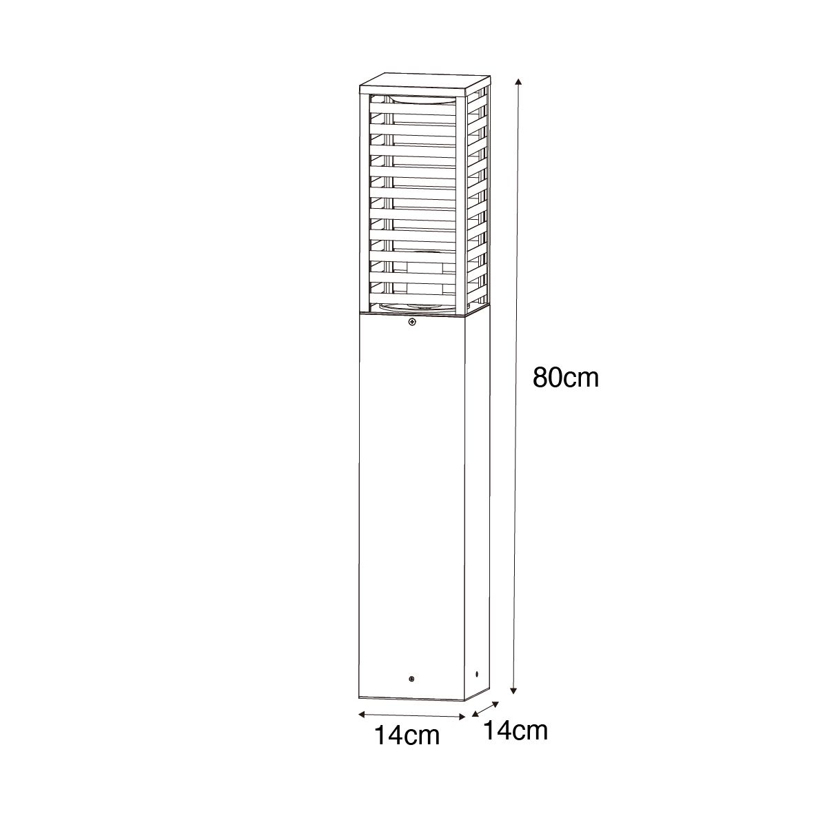 Moderne staande buitenlamp zwart 80 cm IP44 - Reims