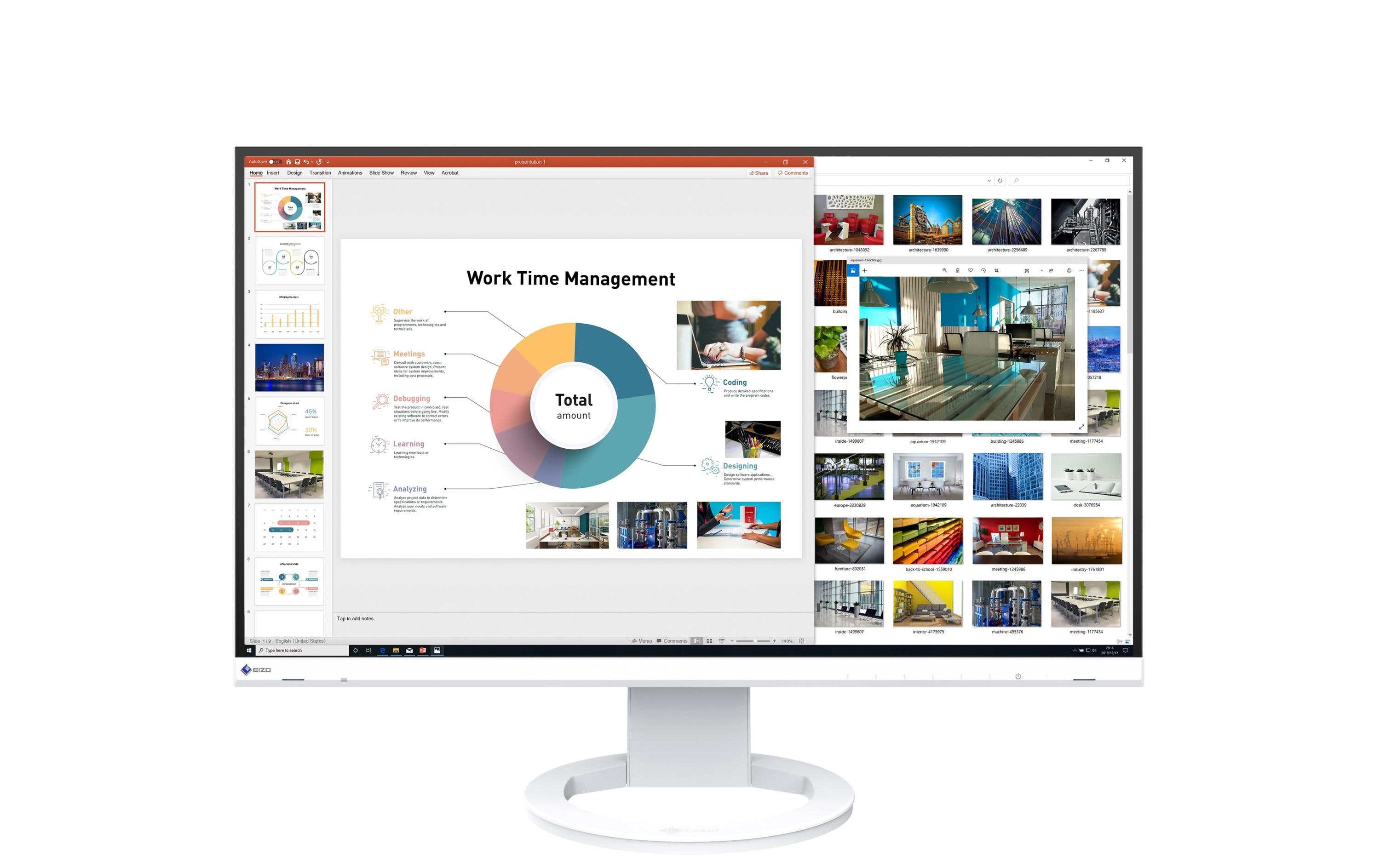 Monitor EV2760-Swiss Edition Weiss<br>Ergonomischer 27