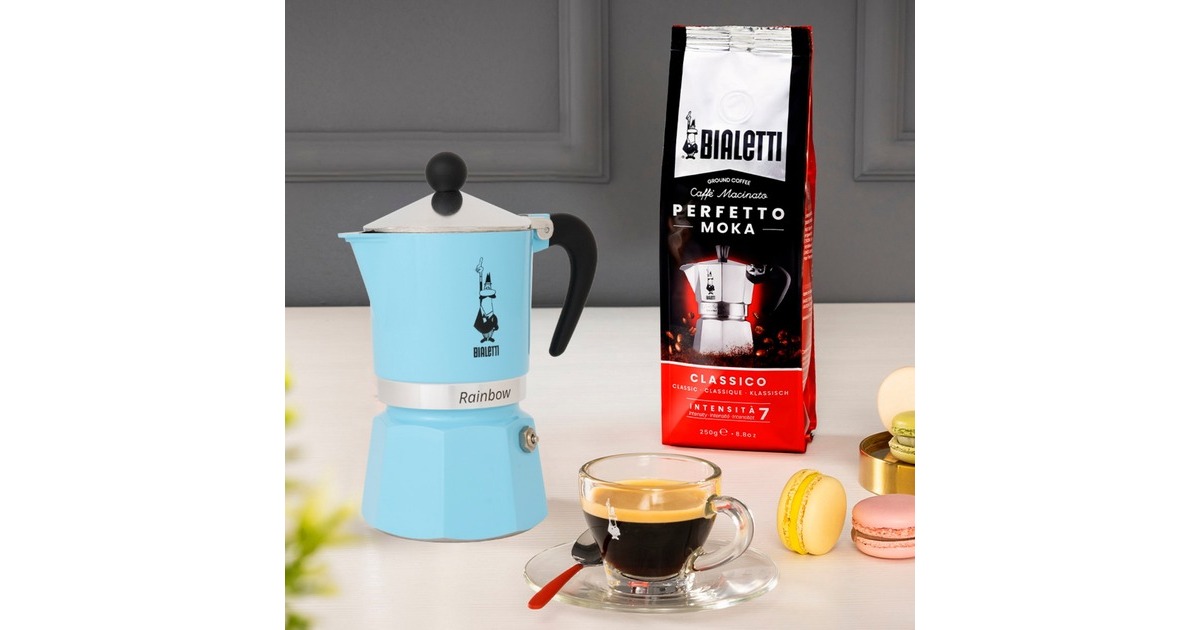 BialettiRainbow espressomachine  (Lichtblauw, 6-kops)