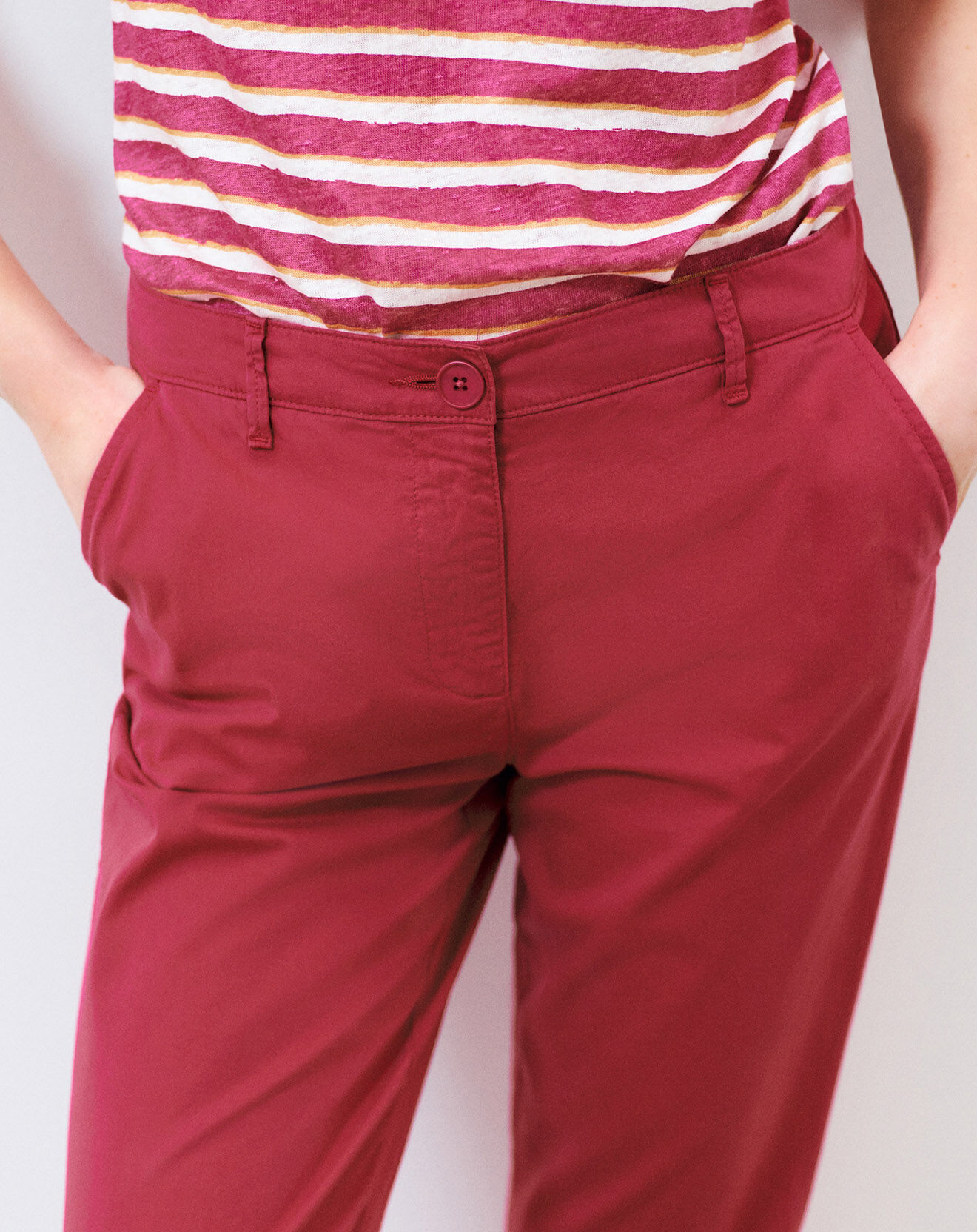 Caroll Pantalon chino Adelmo B groseille