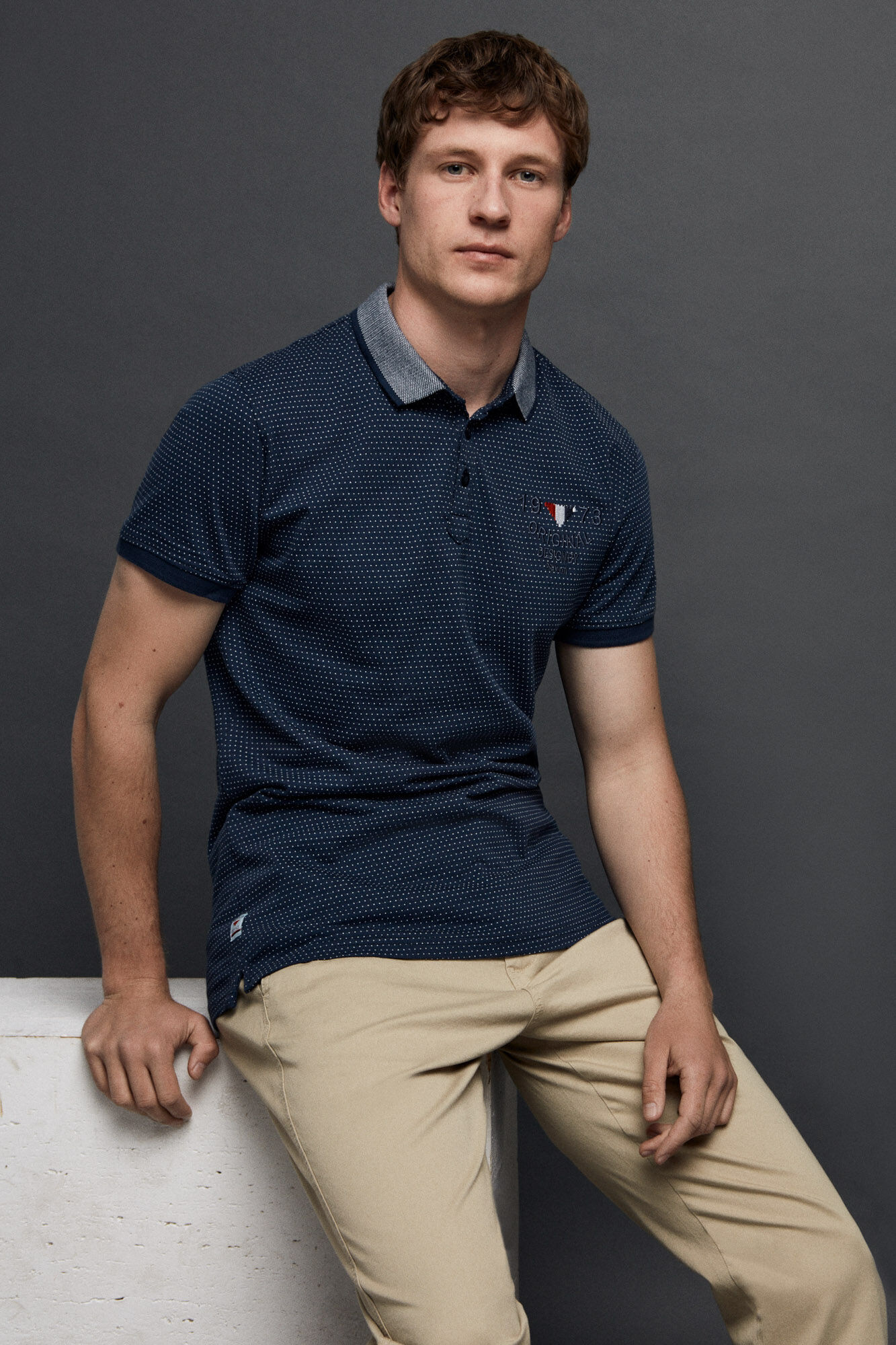 Polo mc original design privado - Azul