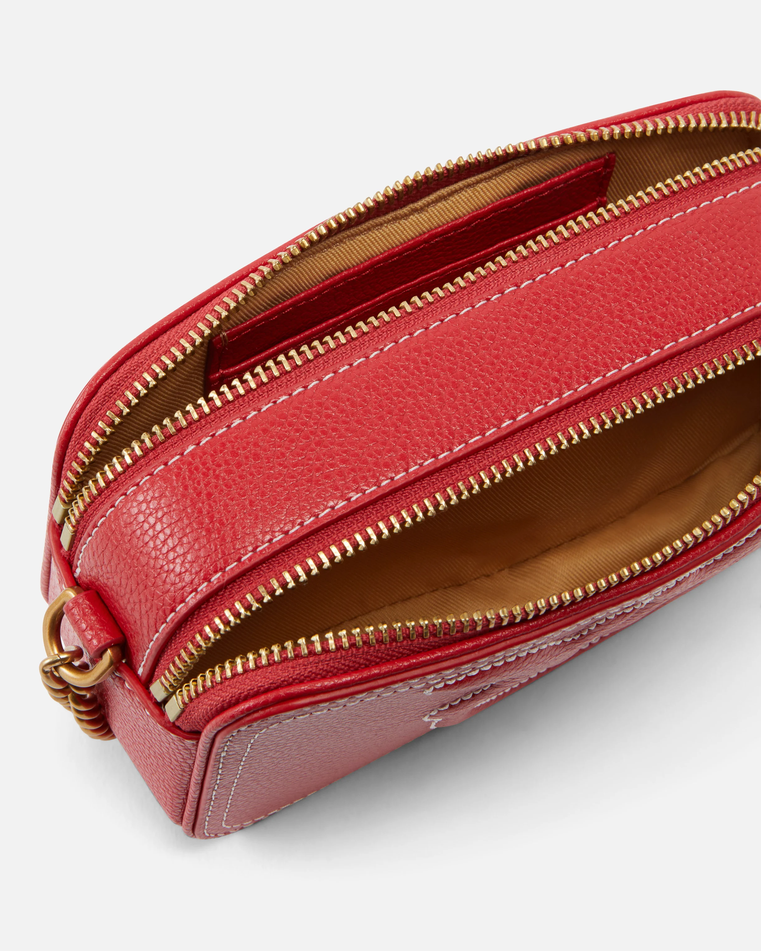 Petit sac à bandoulière avec logo love birds en relief | Rouge