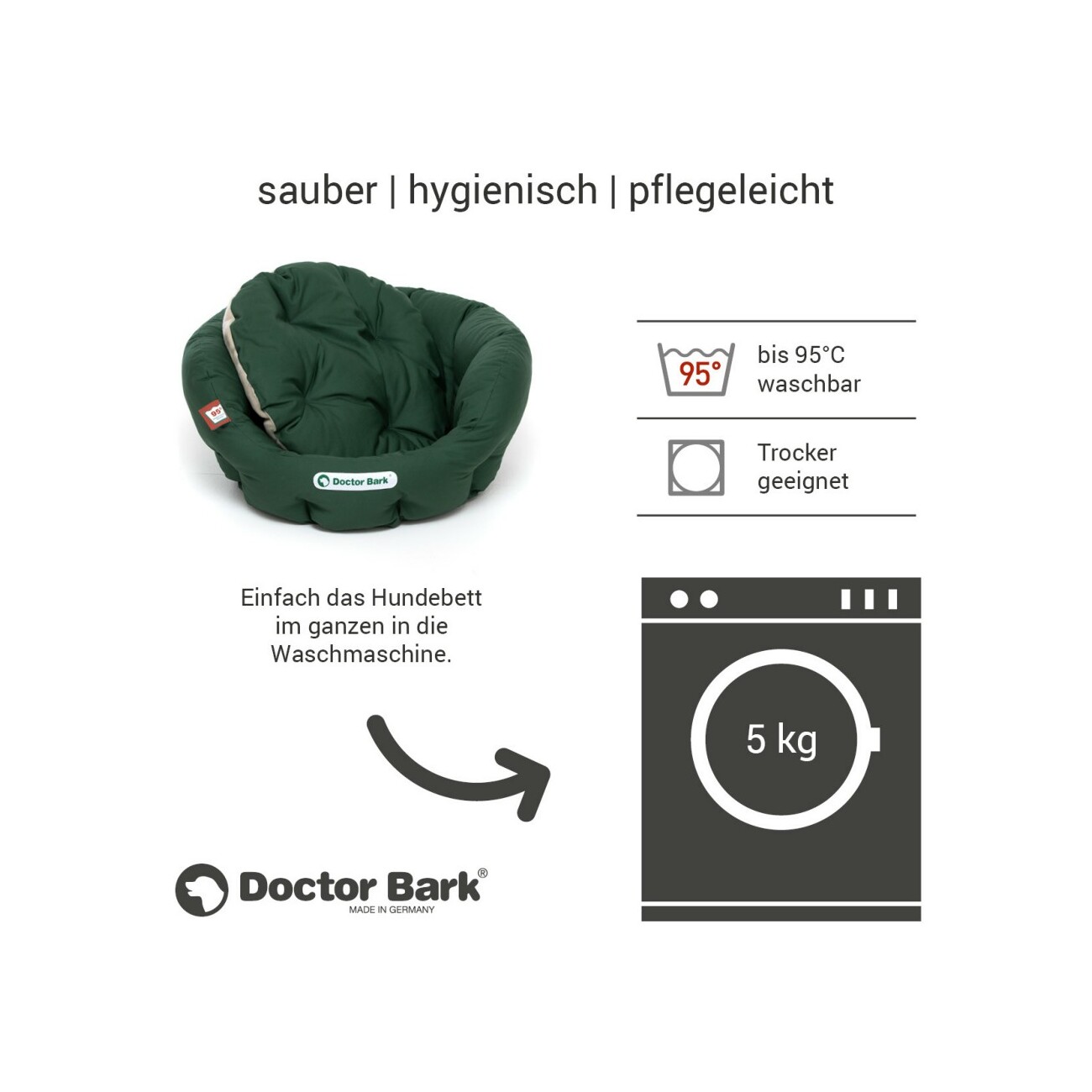 Doctor Bark Hundenest beige /grün S