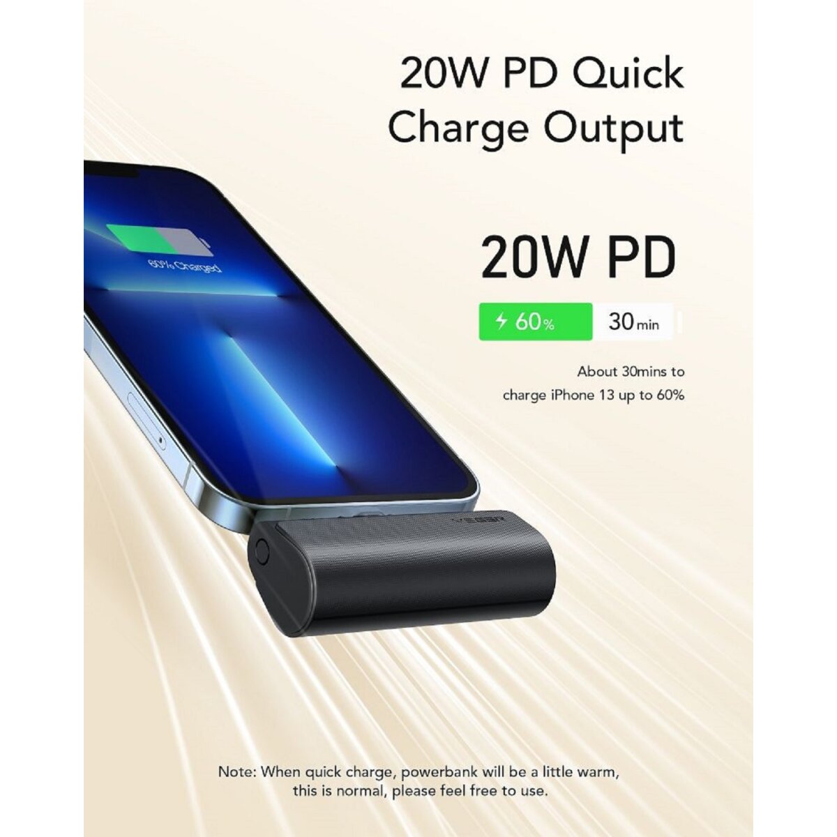 Power Bank PlugOn - 5000mAh mit Build Connector für iPhone