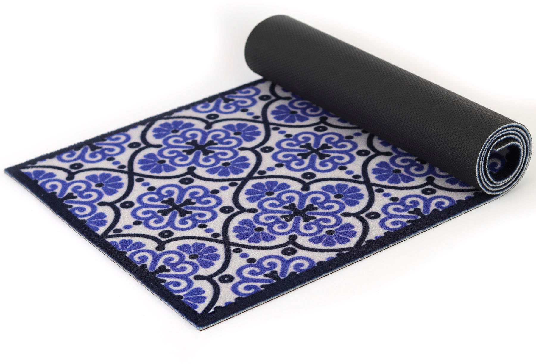 Primaflor-Ideen in Textil Küchenläufer »LISSABON, Made in Belgium« rechteckig 5 mm Höhe Motiv Ornamente, Fliesen Design, rutschhemmend, waschbar, Küche