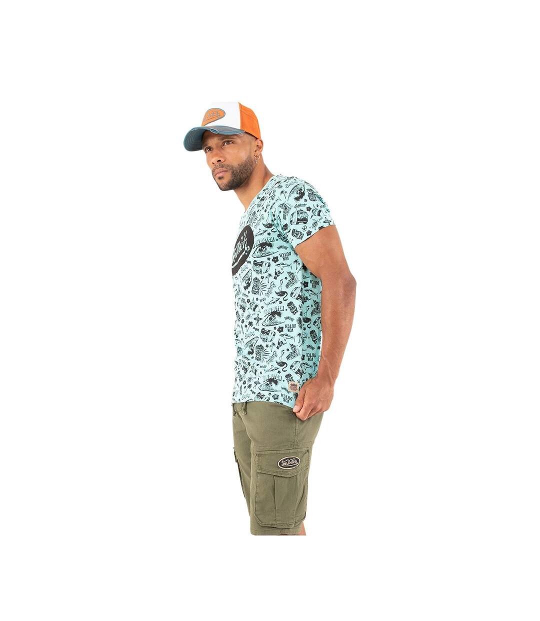 T-shirt col rond homme en coton Front