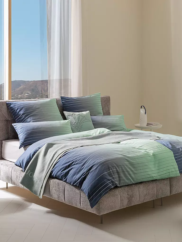 JOOP Satin Bettwäsche 200x200cm MOVE Aqua mint